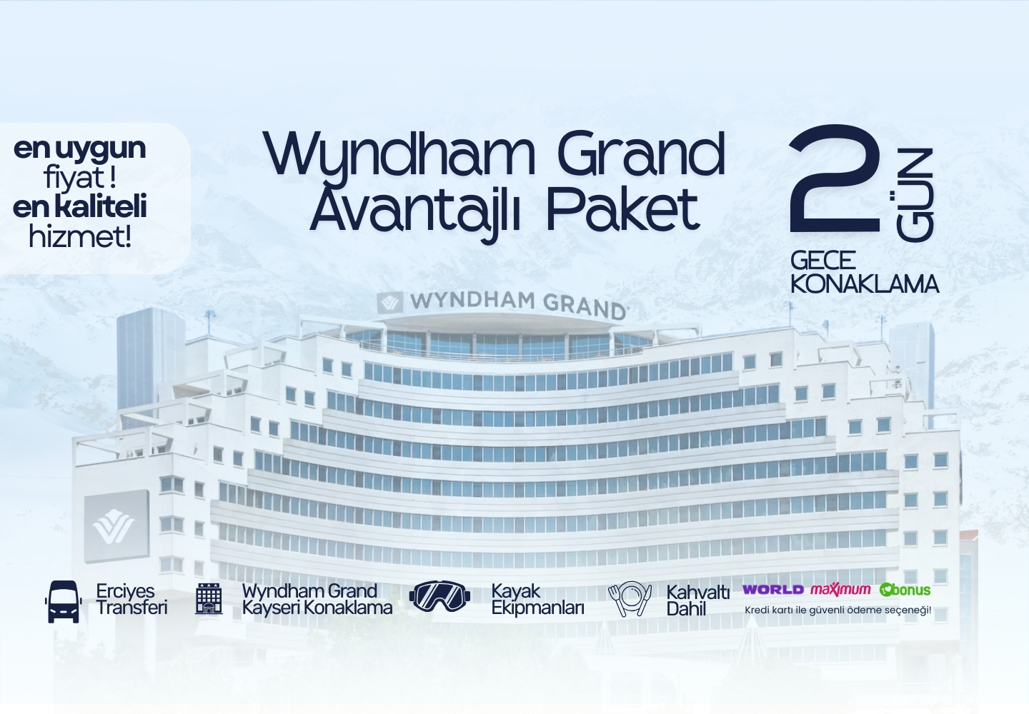Wyndham Grand Kayseri Avantaj Kayak Paketi 2 Gece 3 Gün