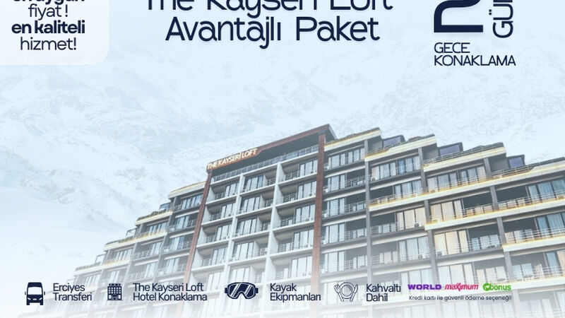 The Kayseri Loft Hotel Avantaj Kayak Paketi 2 Gece 3 Gün